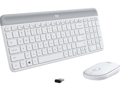 New. Logitech MK470 Slim Wireless Keyboard and Mouse Combo - White