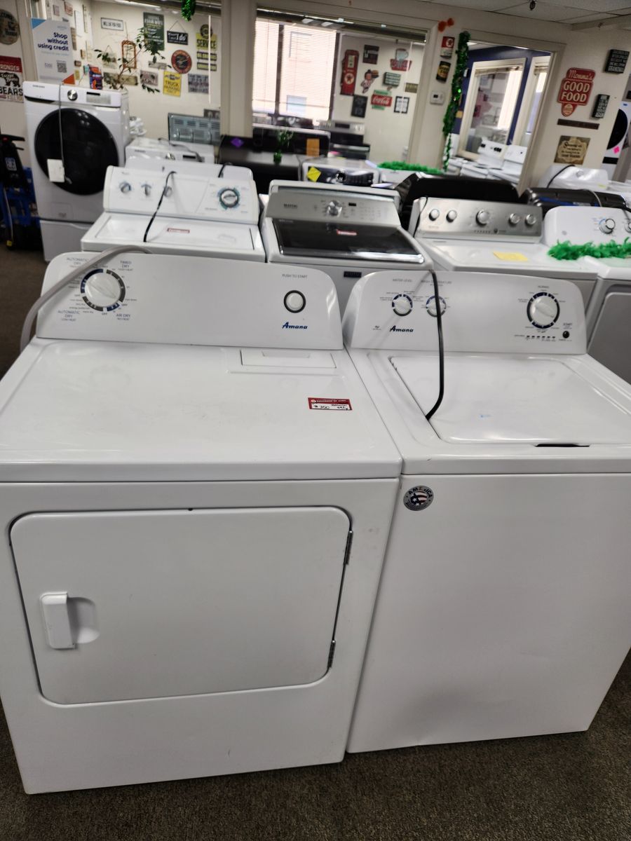 GREAT AMANA TOPLOAD WASHER AND ELECTRIC DRYER SET! W-WARRANTY