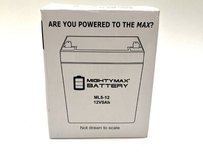 Mighty Max Battery ML5-12 - 12 Volt 5 AH