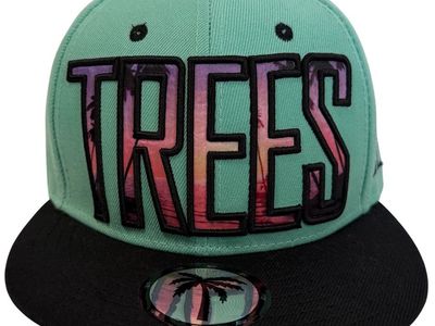 Blvd Supply Co Teal Tropical Flat Brim Snapback