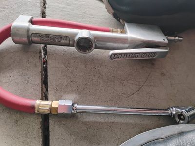 Vintage Milton Inflator Gage Milton Mfg. Co. Tire Inflator with Hose
