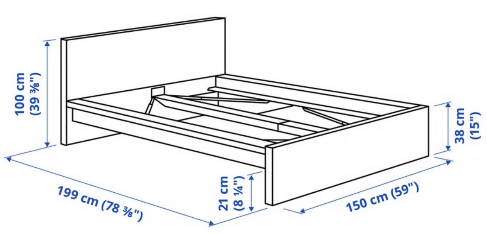IKEA Malm Low Profile Full Bedframe
