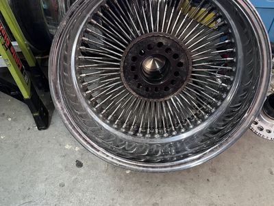 13 inch folks with knock off hubs good condition