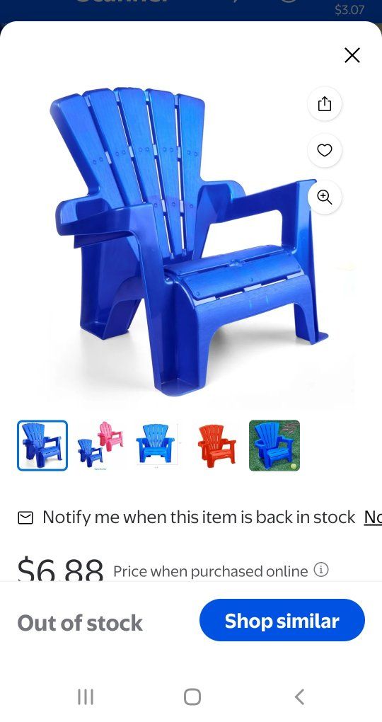 Children's Adirondack style chairs