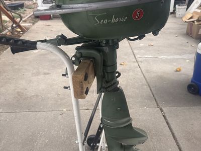 Vintage Johnson Sea horse 5 1952 rebuilt Outboard Boat Motor