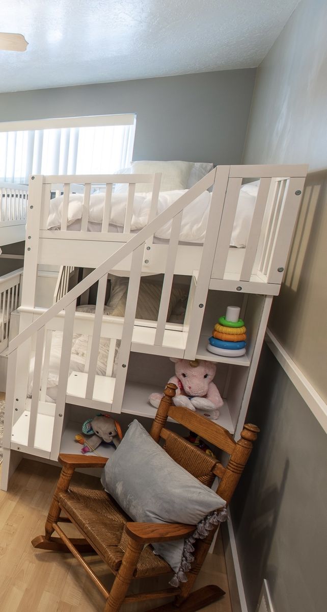 *TWIN* White Wooden Bunk Bed