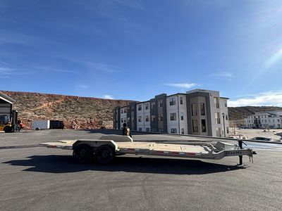 2026 RawMaxx 7X24 20K G7X Desert Tan Gravity Tilt Equipment Trailer
