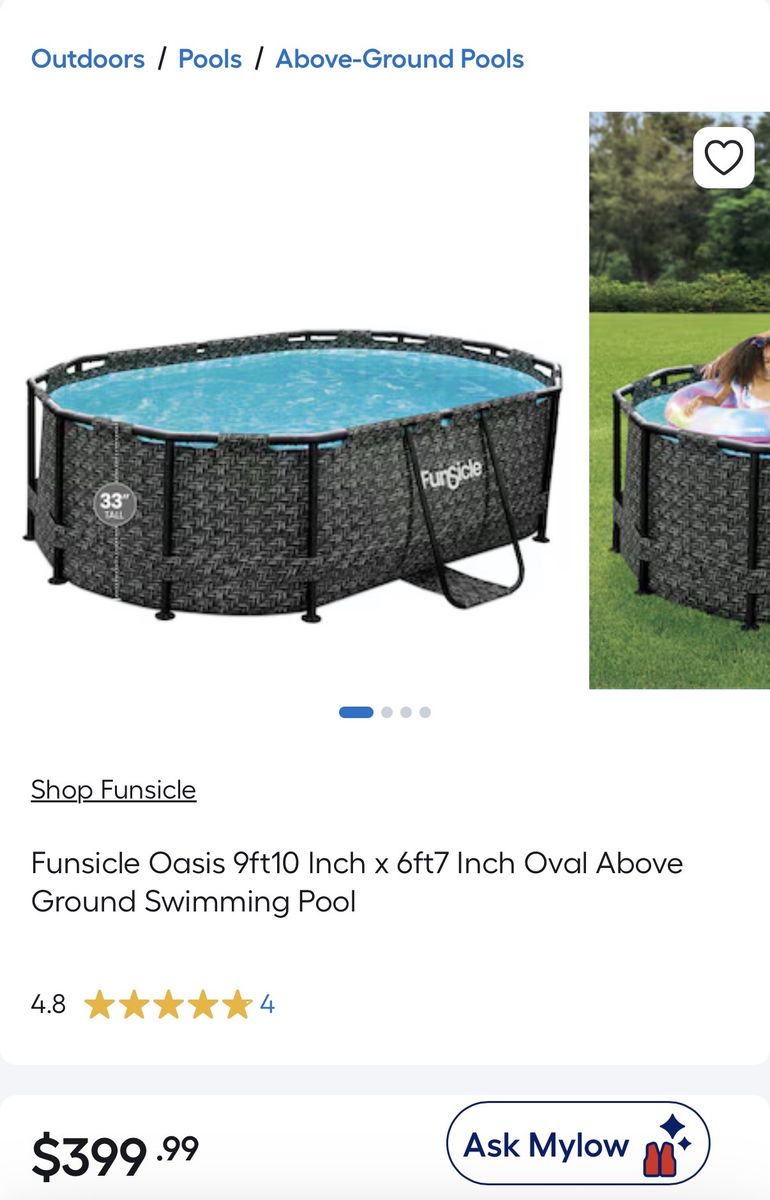 NEW! Oval Above Ground Swimming Pool