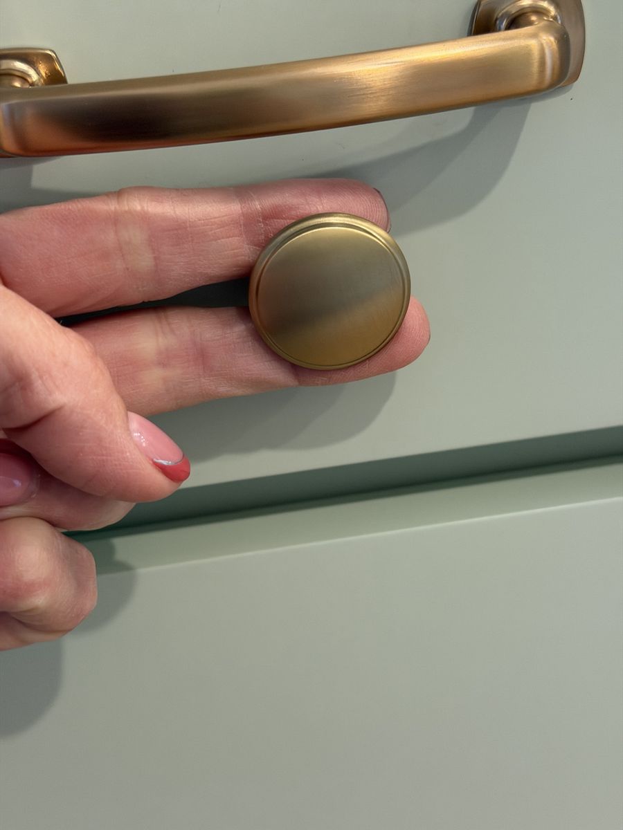 New in packaging. 10 Brass Cabinet Knobs - Round Finish Kitchen Drawer Pulls
