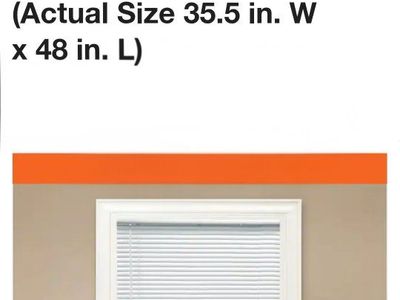 New, White Cordless Room Darkening Vinyl Mini Blinds with 1 in. Slats-36 in. W x 48 in. L