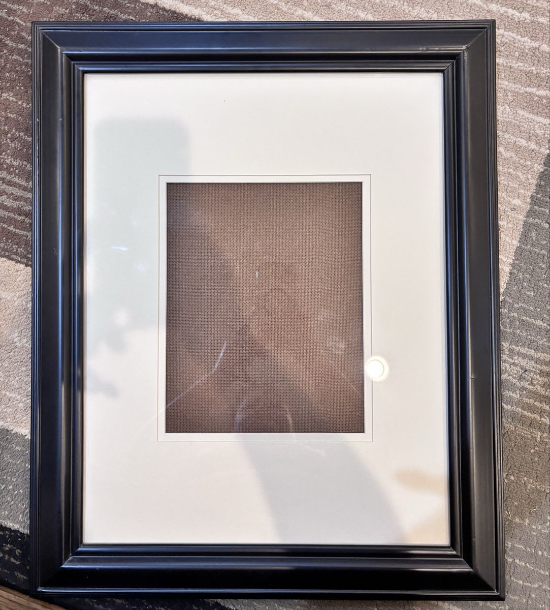 Black Picture Frame with White Mat -