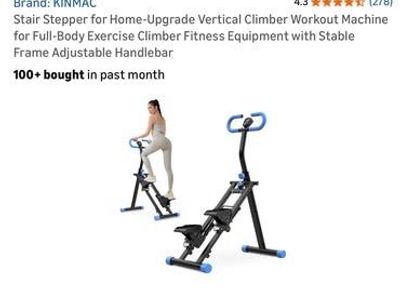 KINMAC Vertical Climber & Stair Stepper Machine - Folding Home Fitness Equipment