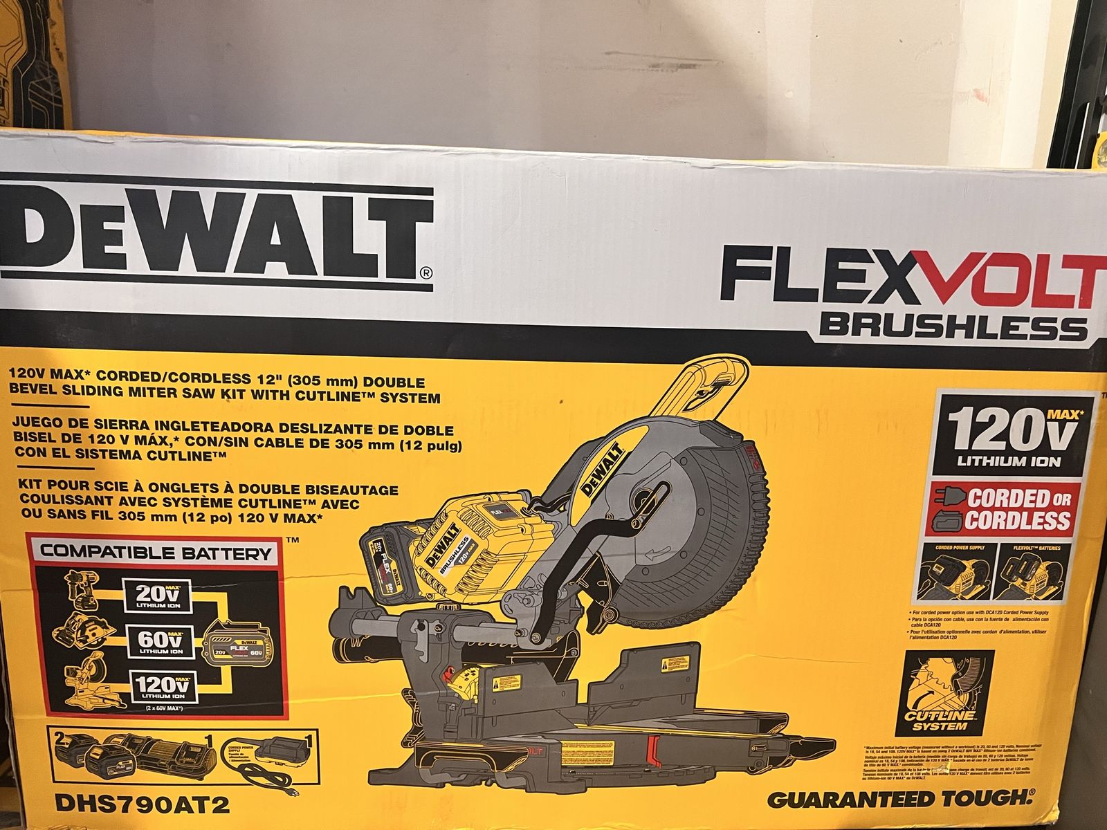Dewalt DHS790AT2 60V Flexvolt Cordless Miter Saw