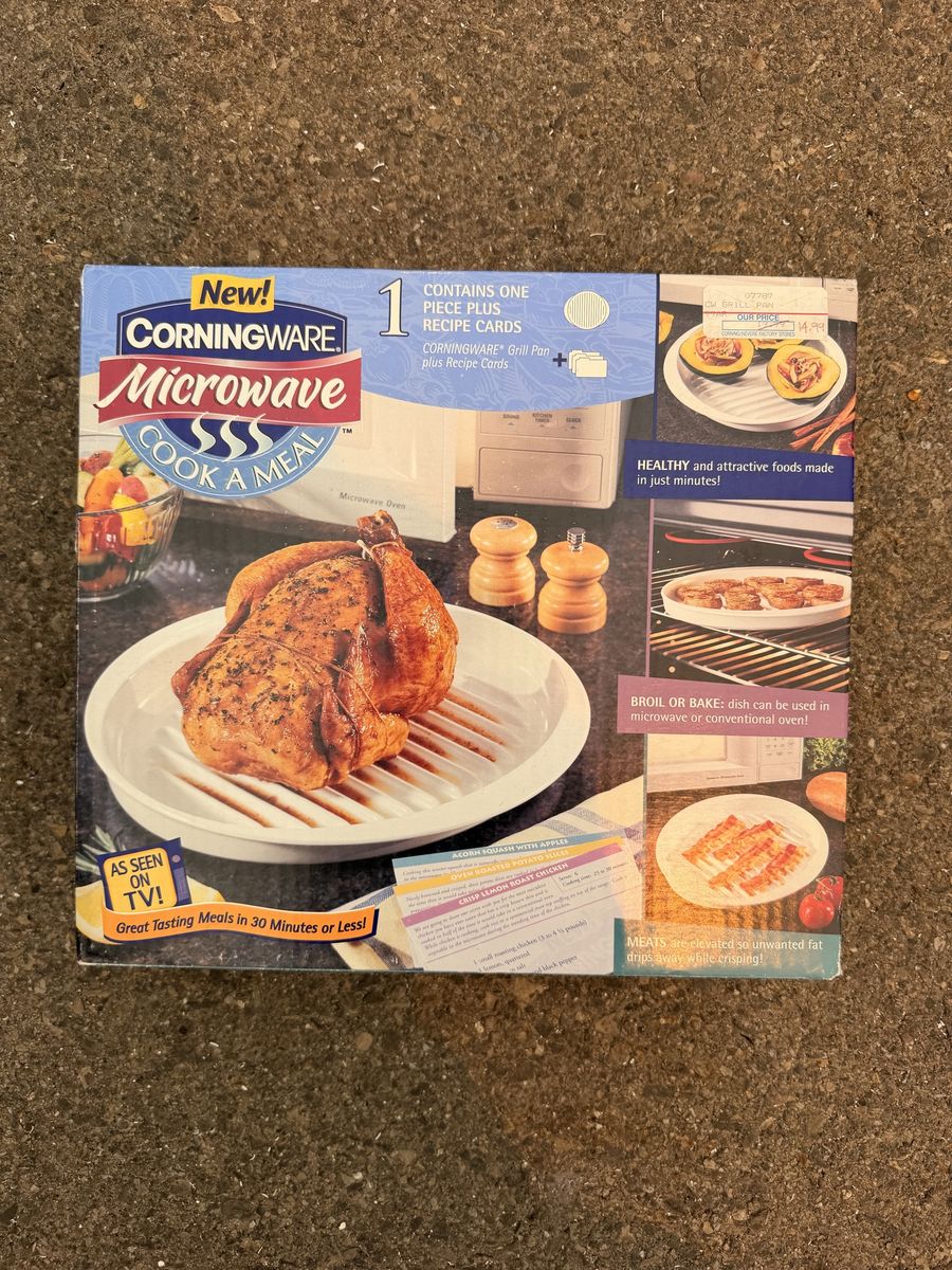 New CorningWare Microwave SSS Cook A Meal Grill Pan