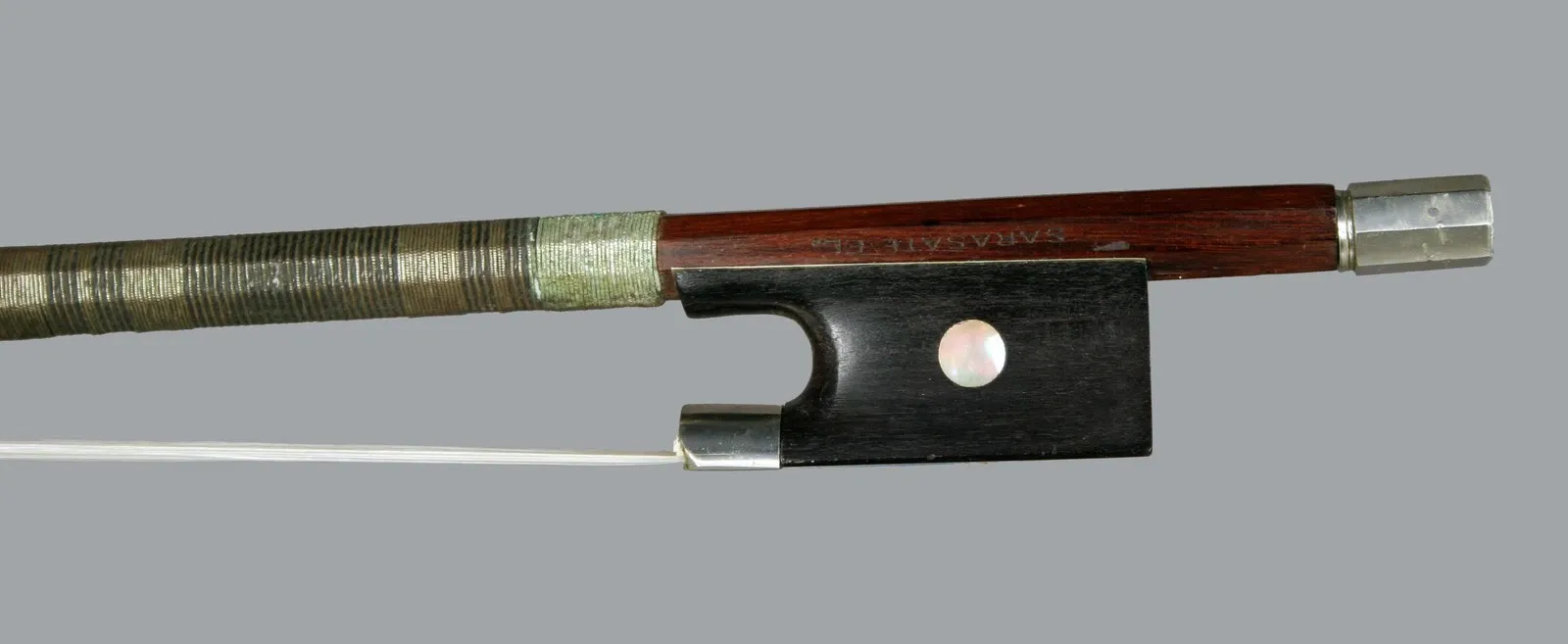 Beautiful old French violin bow by J. T-Lamy c. 1920 Sarasate El. 57 grams 4/4