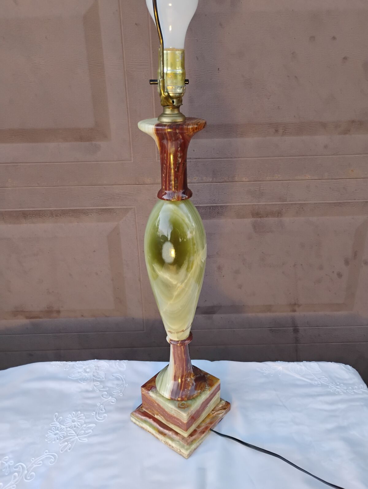 Marble Onyx Lamp Beautiful Jade Green And Brown