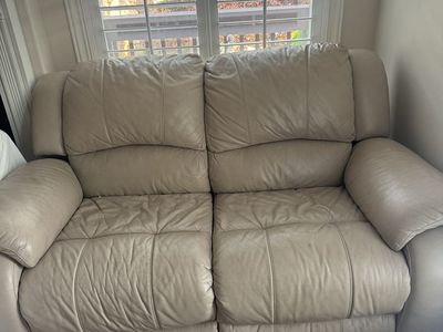 Genuine Leather Loveseat - Quality Furniture