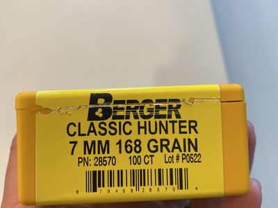 Berger Classic Hunter 7MM 168 grain