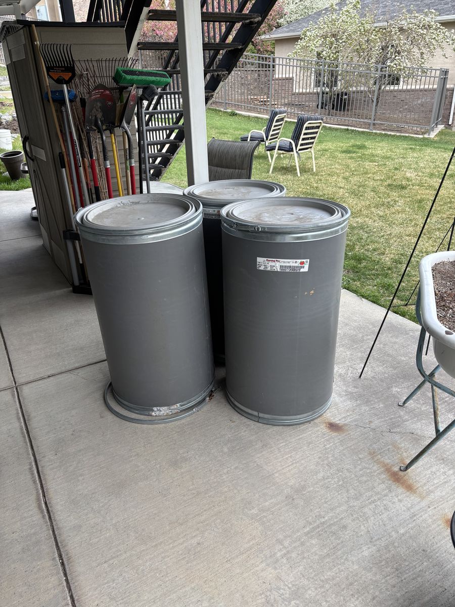 3 storage barrels