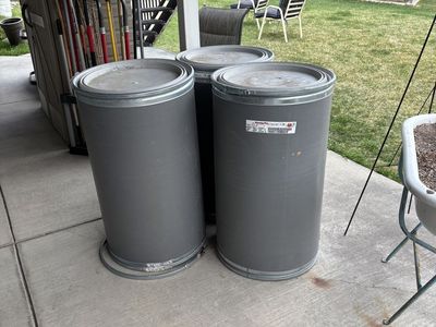 3 storage barrels