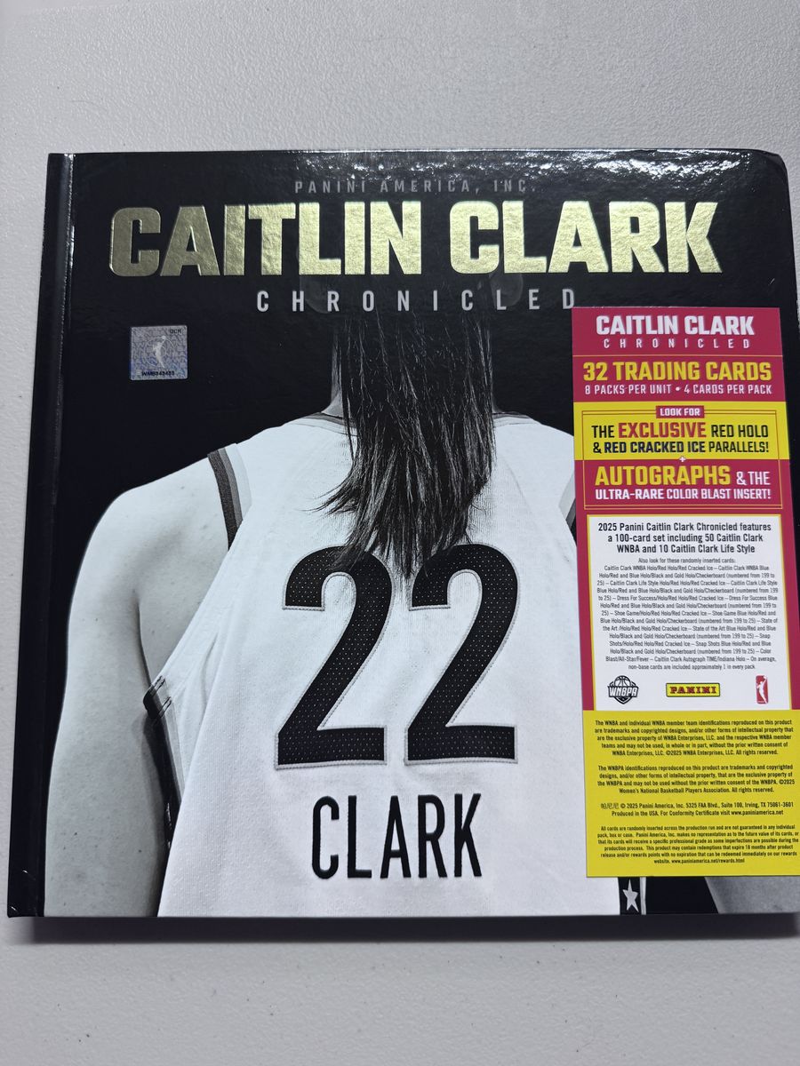 Panini Caitlin Clark Chronicled Hardcover Book *No Cards*