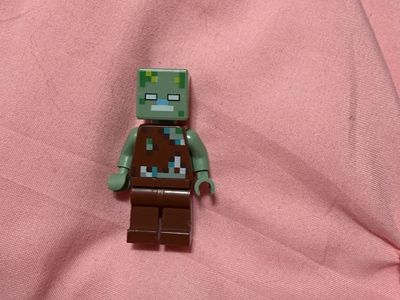 Minecraft LEGO Zombie Villager Minifigure (Type 2) - Excellent Condition