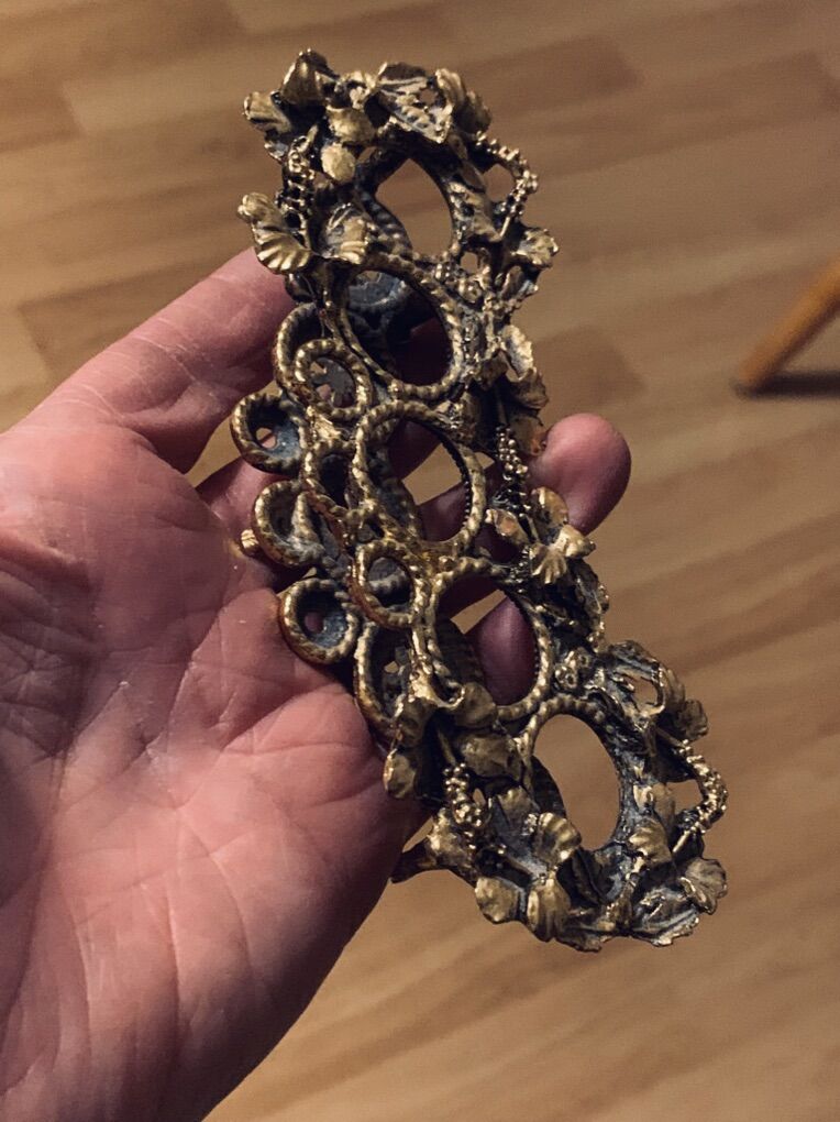 Solid Brass Long Candle Holder