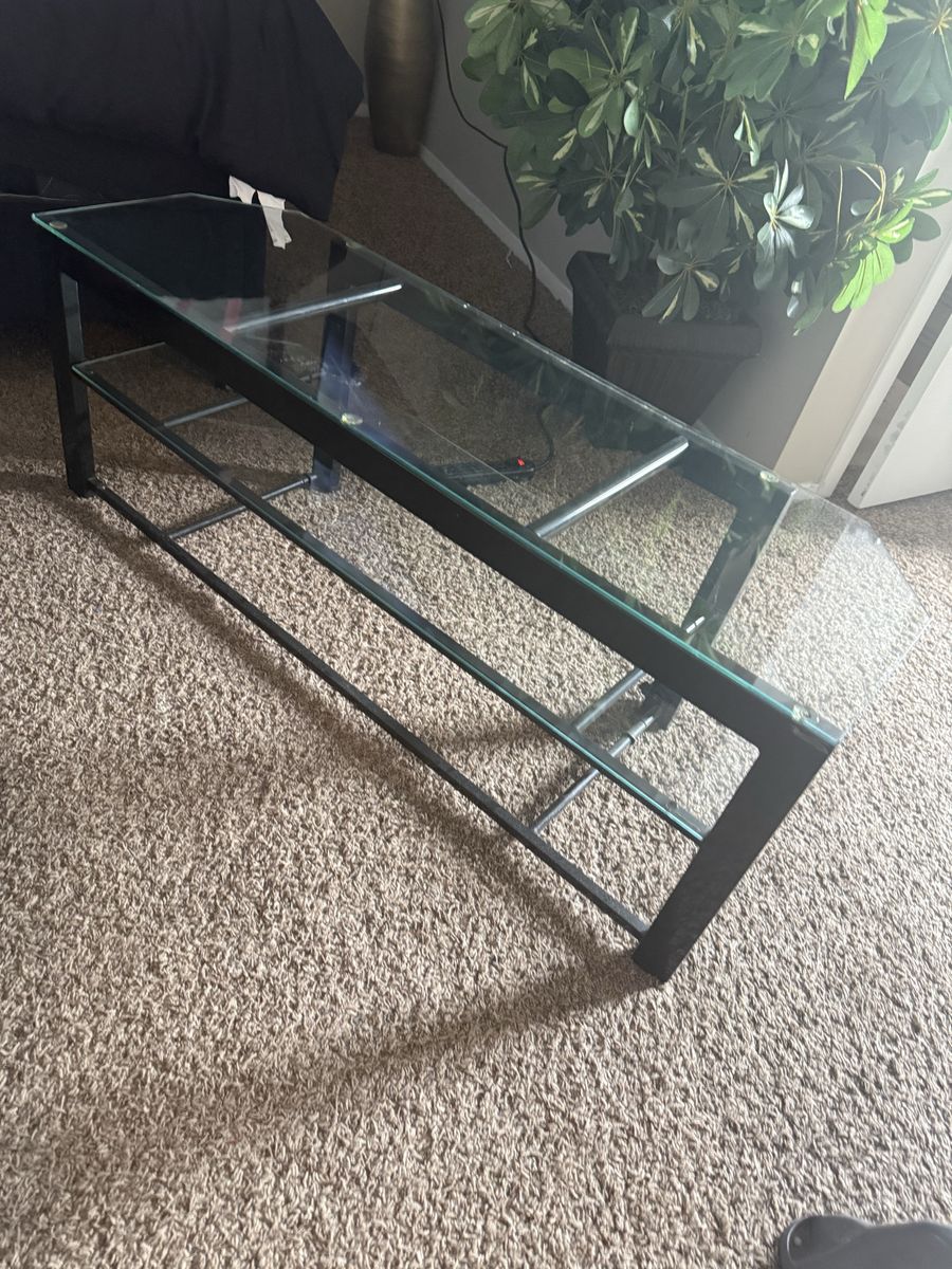 Glass tv stand