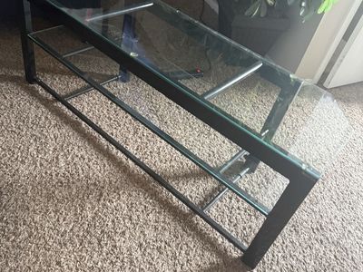 Glass tv stand