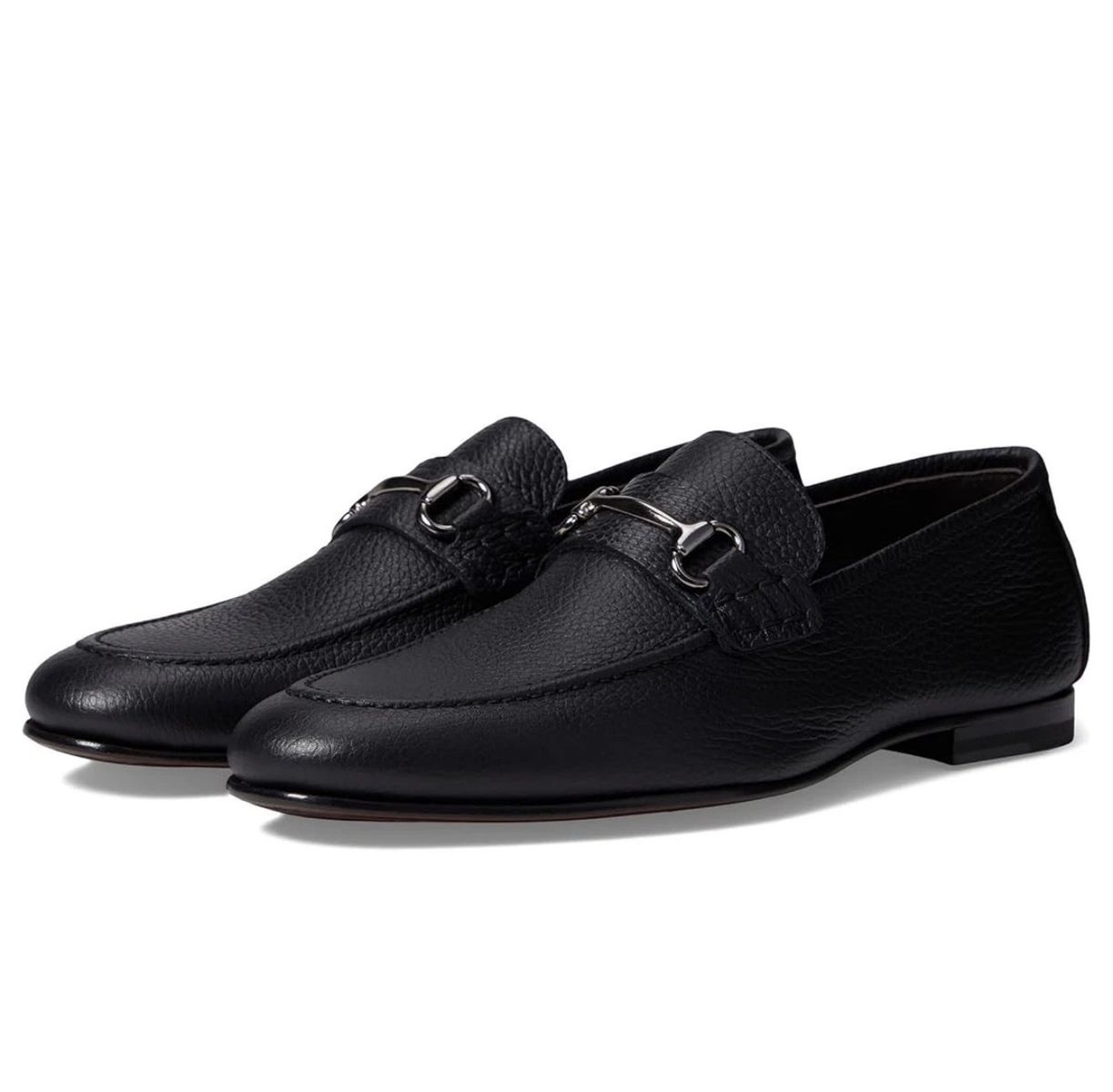 To Boot New York Adam Derrick Primo Black Pebble Grain Leather Bit Loafers Men's 10.5