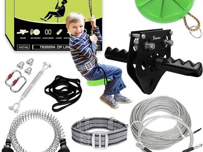 Zipline kit Includes Metal Poles And Wall Brackets