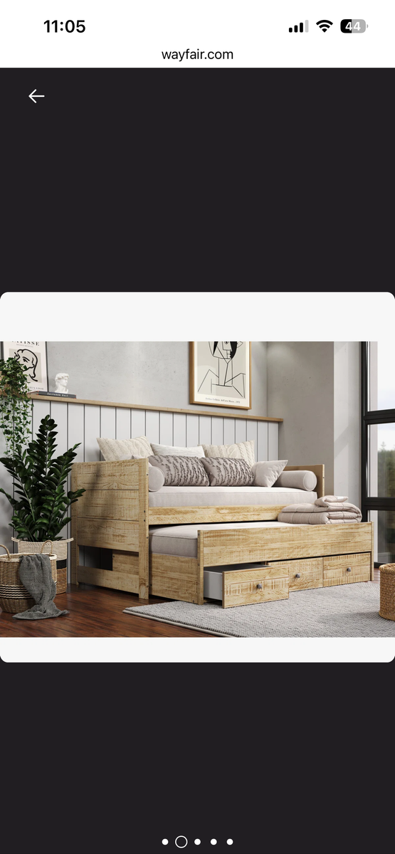 Twin bed w/drawers and trundle