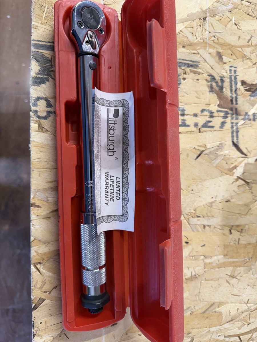 Pittsburgh 1/4 in. Drive Click Torque Wrench - Chrome Finish, Limited Lifetime Warranty