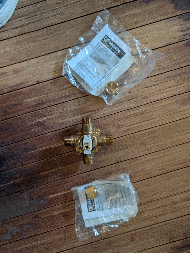 Moen 1/2 inch IPS  rough-in valve.   Threaded