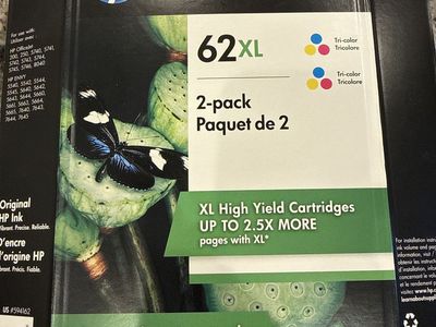 1 - HP Printer Cartridge 62XL Tri-color