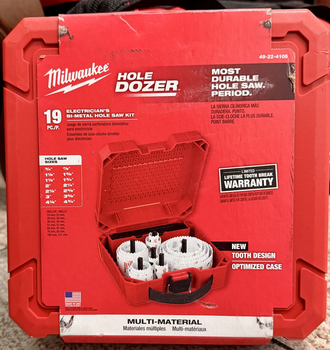 Milwaukee Hole Dozer 19-Piece Electrician's Bi-Metal Hole Saw Kit 49-22-4105
