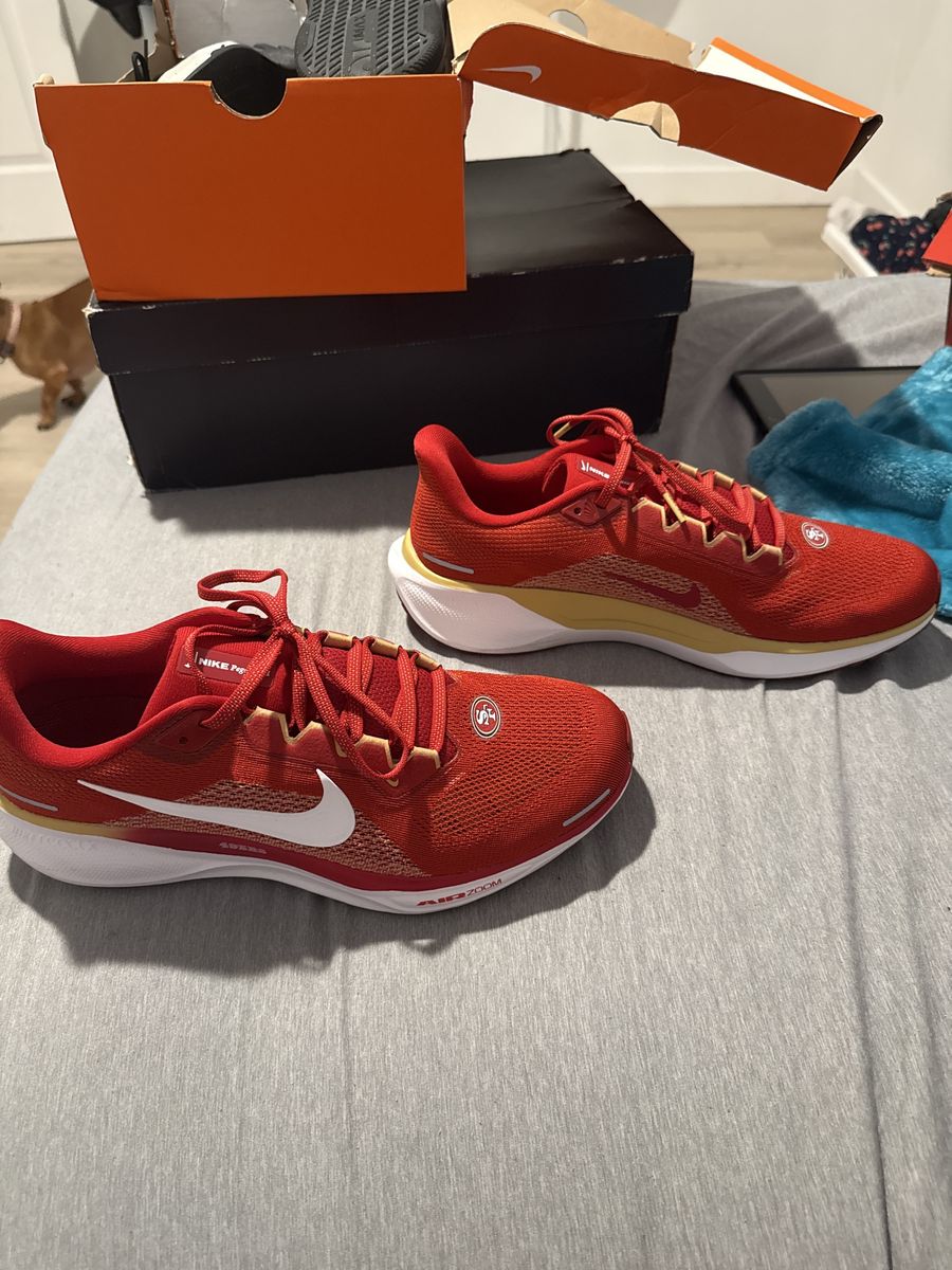 Nike Zoom Pegasus 41 49ers Gym Red White Club Gold Men's Size 11