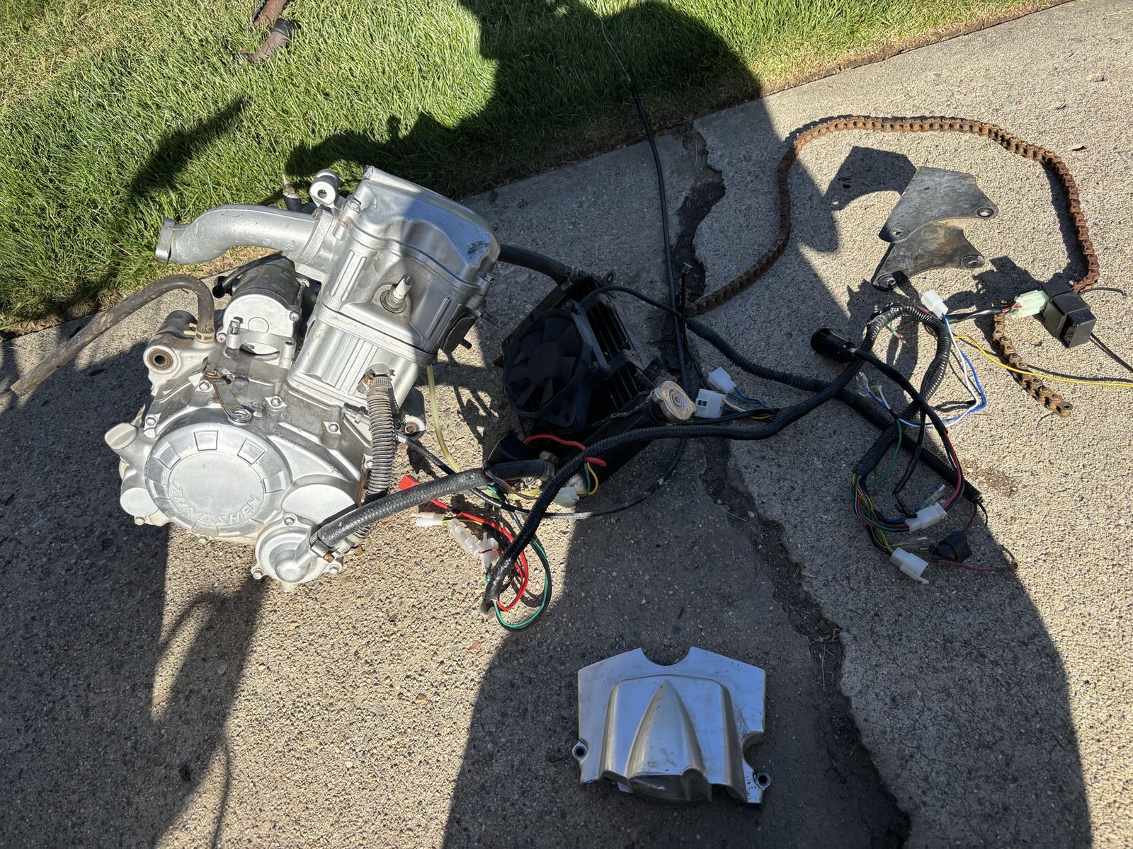 Zongshen engine with 3 speed transmission
