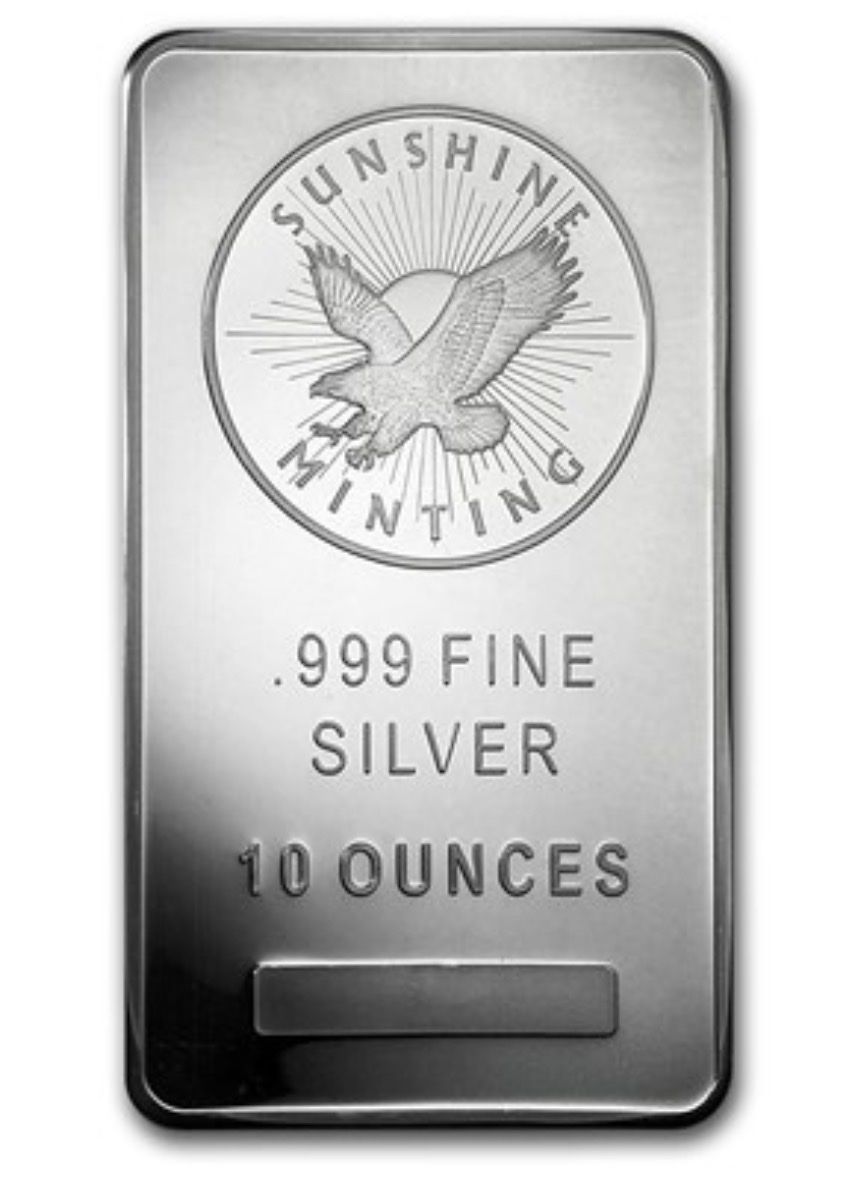10 oz .999 Fine Silver Bar