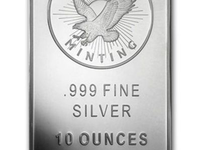 10 oz .999 Fine Silver Bar