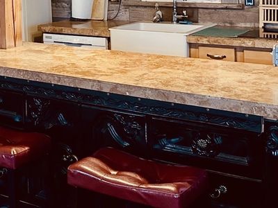 Red Vinyl Bar Stools Leather Textured