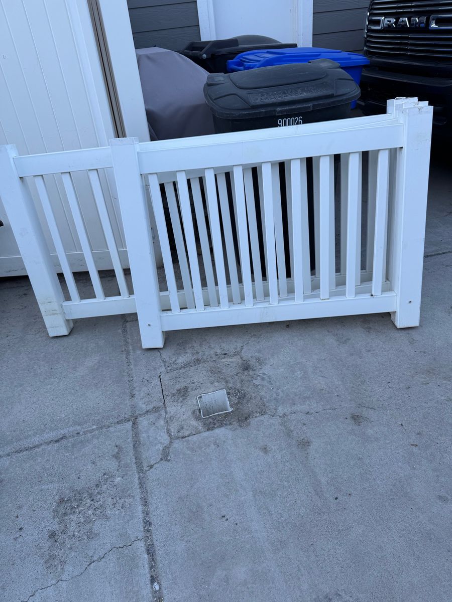 White Vinyl Deck Fence