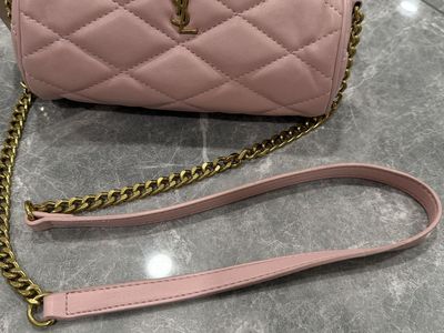 YSL Pink Pleated Crossbody