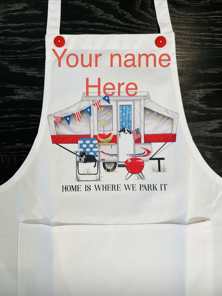 Last one! Customized camp apron