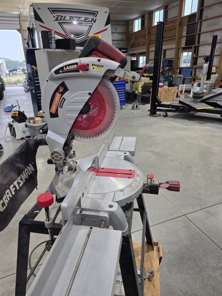 Craftsman 10" Compound Miter Saw with Laser & Stand - Used, Great Condition