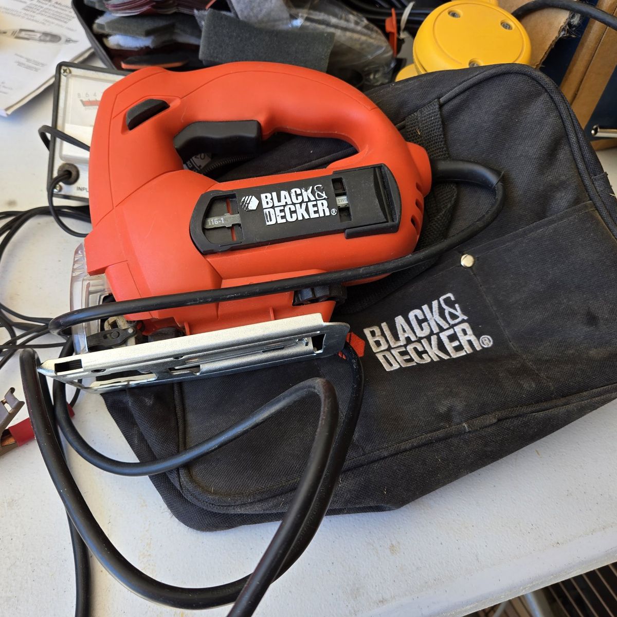 Black & Decker JS600 Corded Jig Saw with Storage Bag - Orange/Black