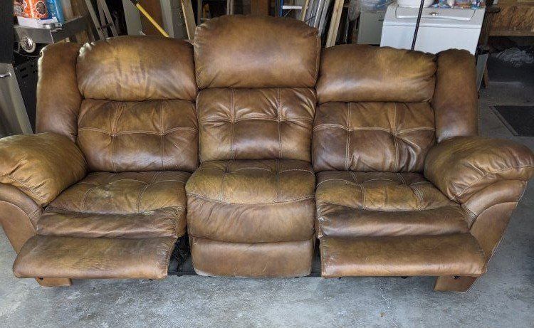 Leather Electric Reclining Couch