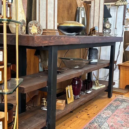 Reclaimed Wood Media Console Shelf