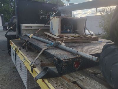 Heavy Duty Flatbed Truck Bed with Diamond Plate and Headboard