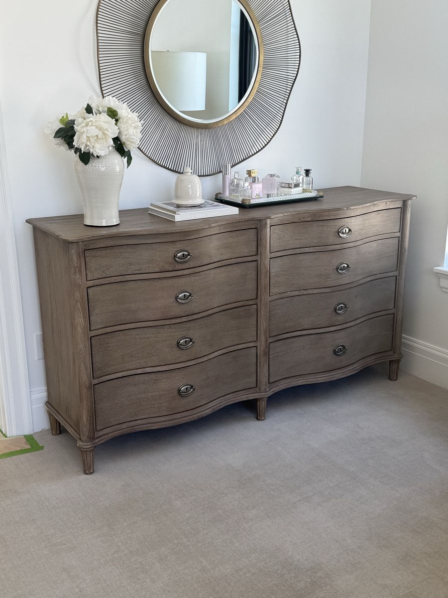 Restoration Hardware 6-Drawer Dresser & 3-Drawer Nightstand Set - Weathered Oak Finish